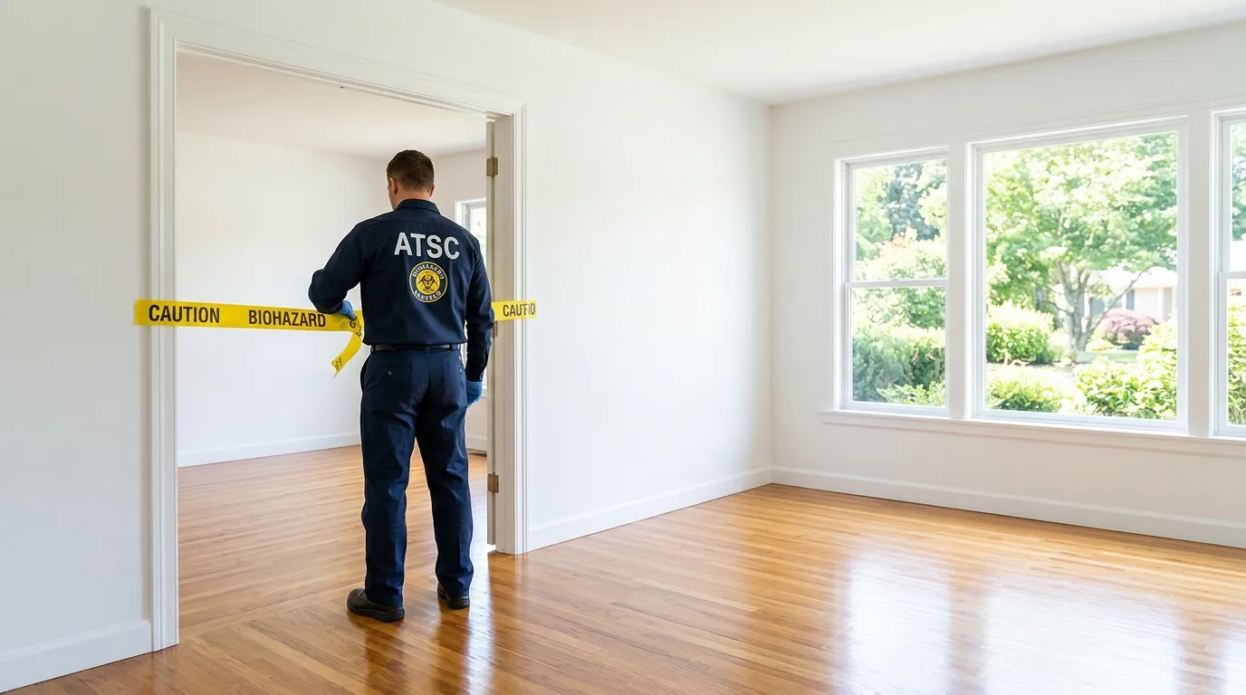 Certified biohazard cleanup crew performing Trauma Scene Cleanup in East Palo Alto